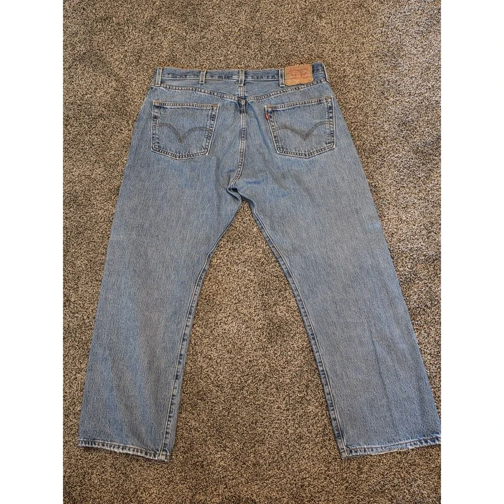Vintage Levis 501 Blue Jeans 40x30 Straight Leg Button Fly Guatemala Y2K 90s